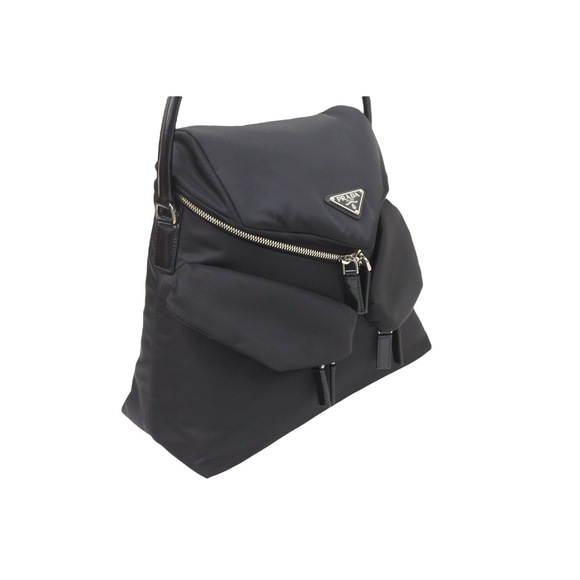 Prada Handbag Hobo Chignon Black Silver - Picture 3 of 10